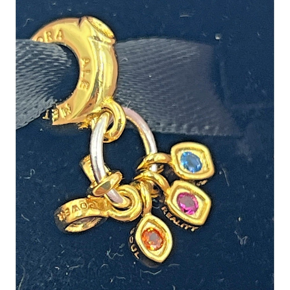 Pandora Authentic Marvel The Avengers Infinity Stones Dangle Charm w/Box - Picture 5 of 5